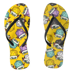 Tongs Sac à cadeau grand modèle à motif de set de dés D2