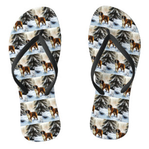 Tongs Saint Bernard Laisser Neige Noël