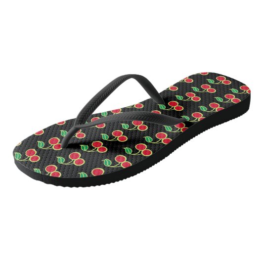 Tongs Sandales à lanières Cherry Flip Flops (Incliné)