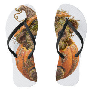 Tongs Sandales créature citrouille mignonne et mousseuse