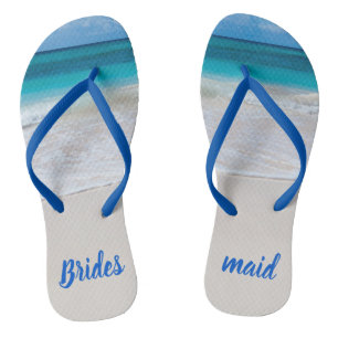 Tongs Sandales de demoiselle d'honneur de mariage sur la