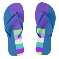 Sandales de design bleu et violet