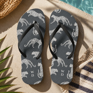 Tongs Sandales de plage à motif guépard