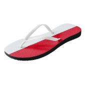 Tongs Sandales Drapeau Polonais (Incliné)