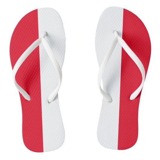 Tongs Sandales Drapeau Polonais (Semelle)