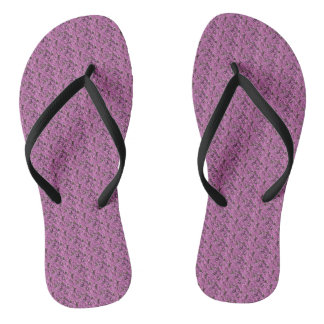 Tongs Sandales Fleur Violette pour Femmes