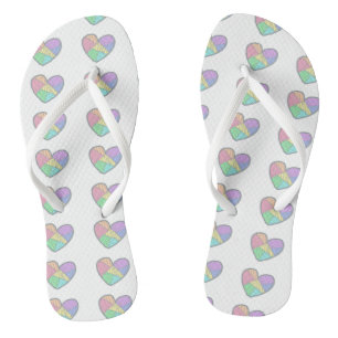 Tongs sandales mignonnes à cœur