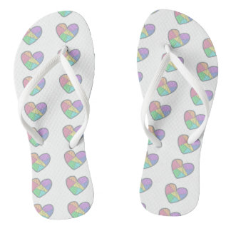 Tongs sandales mignonnes à cœur