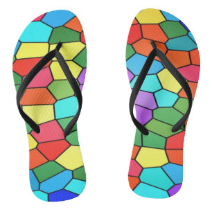 Tongs Sandales Mosaïques Arc-en-Ciel