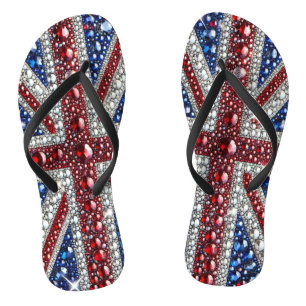 Tongs Sangles fines pour adultes aux couleurs britanniqu