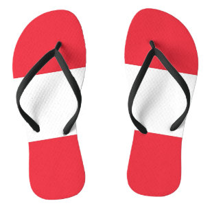 Tongs Sangles fines pour adultes avec drapeau de l'Autri
