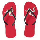 Tongs Sangles fines pour adultes avec drapeau de l'île d (Semelle)