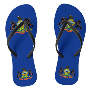 Tongs Sangles fines pour adultes avec drapeau de Pennsyl
