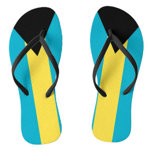 Tongs Sangles fines pour adultes avec drapeau des Bahama