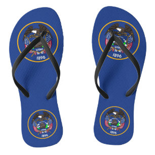 Tongs Sangles fines pour adultes avec le drapeau de l'Ut