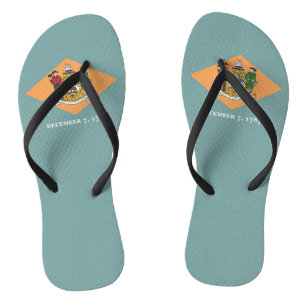 Tongs Sangles fines pour adultes avec le drapeau du Dela