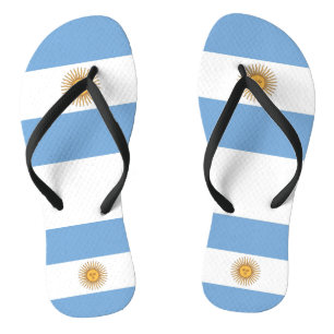 Tongs Sangles minces adultes avec drapeau d'Argentine