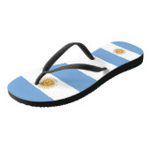 Tongs Sangles minces adultes avec drapeau d'Argentine (Incliné)