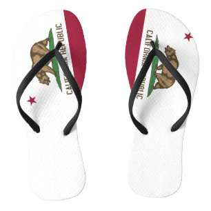 Tongs Sangles minces adultes avec Drapeau de Californie,
