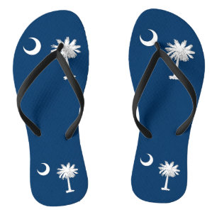 Tongs Sangles minces adultes avec drapeau de Caroline du