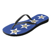 Tongs Sangles minces adultes avec Drapeau de Houston, Ét (Incliné)