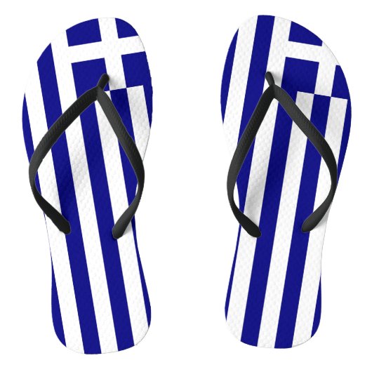 Tongs Sangles minces adultes avec drapeau de la Grèce (Semelle)