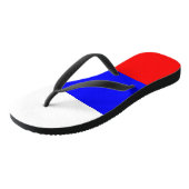 Tongs Sangles minces adultes avec drapeau de la Russie (Incliné)