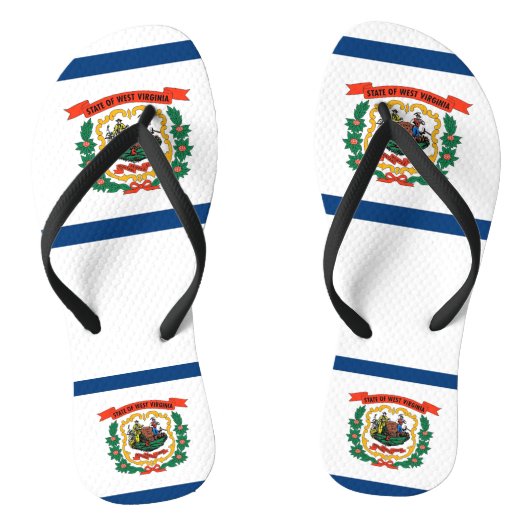 Tongs Sangles minces adultes avec drapeau de la Virginie (Semelle)