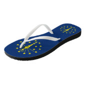 Tongs Sangles minces adultes avec drapeau de l'Indiana,  (Incliné)
