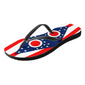 Tongs Sangles minces adultes avec Drapeau de l'Ohio, Éta (Incliné)