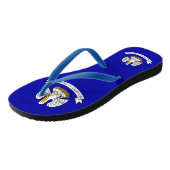 Tongs Sangles minces adultes avec Drapeau de Louisiane,  (Incliné)