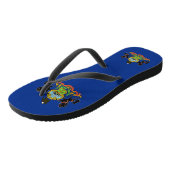 Tongs Sangles minces adultes avec drapeau de Pennsylvani (Incliné)