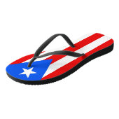 Tongs Sangles minces adultes avec Drapeau de Porto Rico, (Incliné)