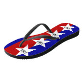 Tongs Sangles minces adultes avec Drapeau de San Antonio (Incliné)