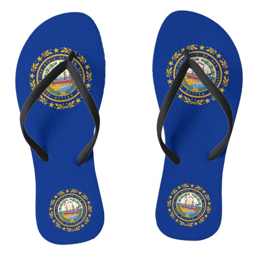Tongs Sangles minces adultes avec drapeau du New Hampshi (Semelle)