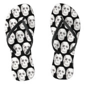 Tongs Scary Scull Black & White Pattern (Semelle)