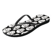 Tongs Scary Scull Black & White Pattern (Incliné)
