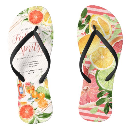 Tongs Sentiment Spritzy | Citrus Bachelorette Week-end (Semelle)