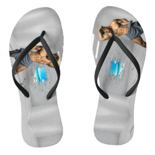 Tongs Serviette d'homme de SlipperyJoe mur de briques bl