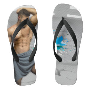 Tongs Serviette pour homme de SlipperyJoe's mur de briqu