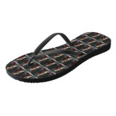 Tongs Setter anglais avec Noël Festif du Père Noël (Incliné)