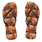 Tongs Setter rouge irlandais à l'automne Feuilles automn (Semelle)