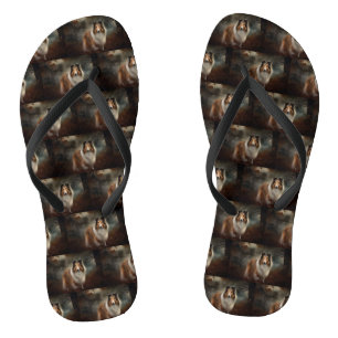 Tongs Shetland Sheepdog Halloween Épouvantable