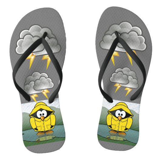 Tongs Shivering Rainy Day Penguin Thunder_Cove (Semelle)