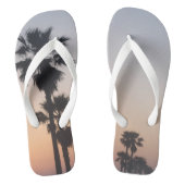 Tongs Silhouettes de palmiers au crépuscule (Semelle)