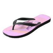 Tongs simple minimal ajouter nom monogramme rose rouge a (Incliné)