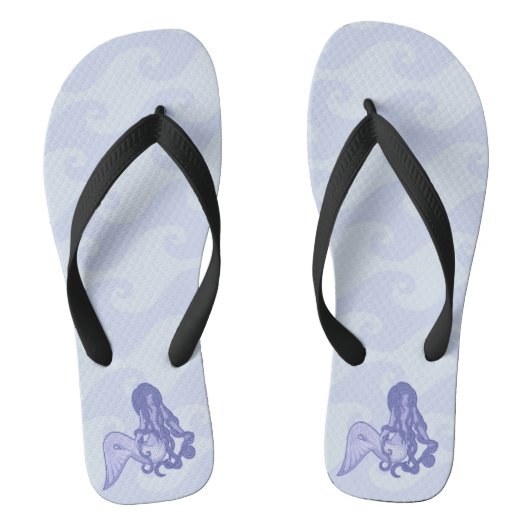 Tongs Sirène assise bleue (Semelle)