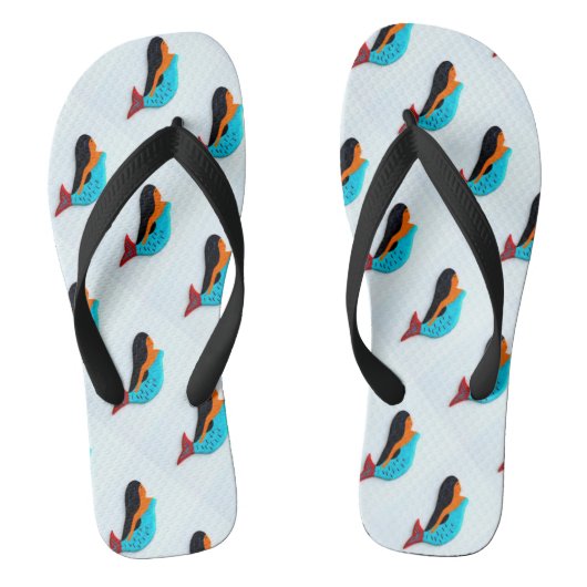 Tongs sirènes de brunette en natation (Semelle)
