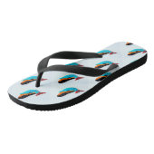 Tongs sirènes de brunette en natation (Incliné)