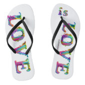 Tongs SlipperyJoe amour est l'amour goutte à goutte de f (Semelle)